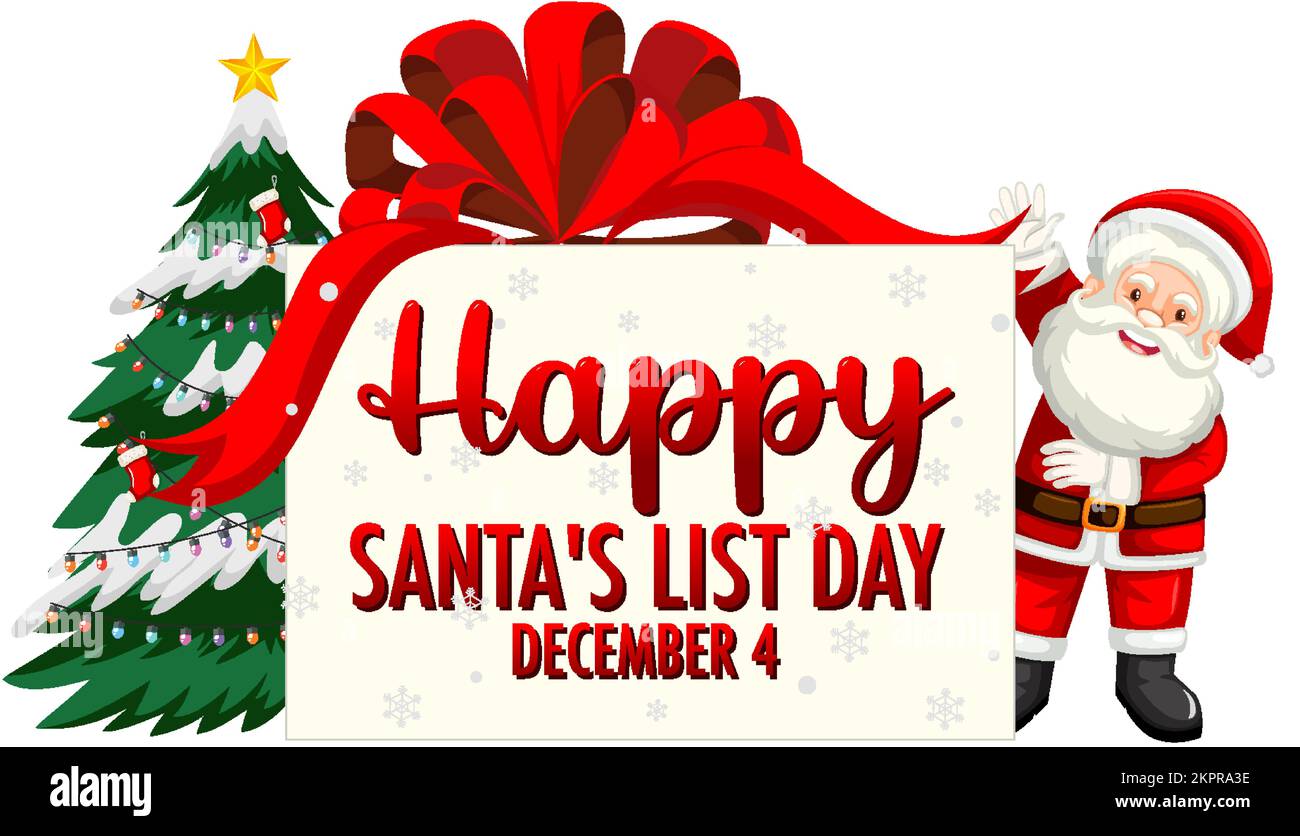 Happy Santa's List Day banner design illustration Stock Vector Image ...