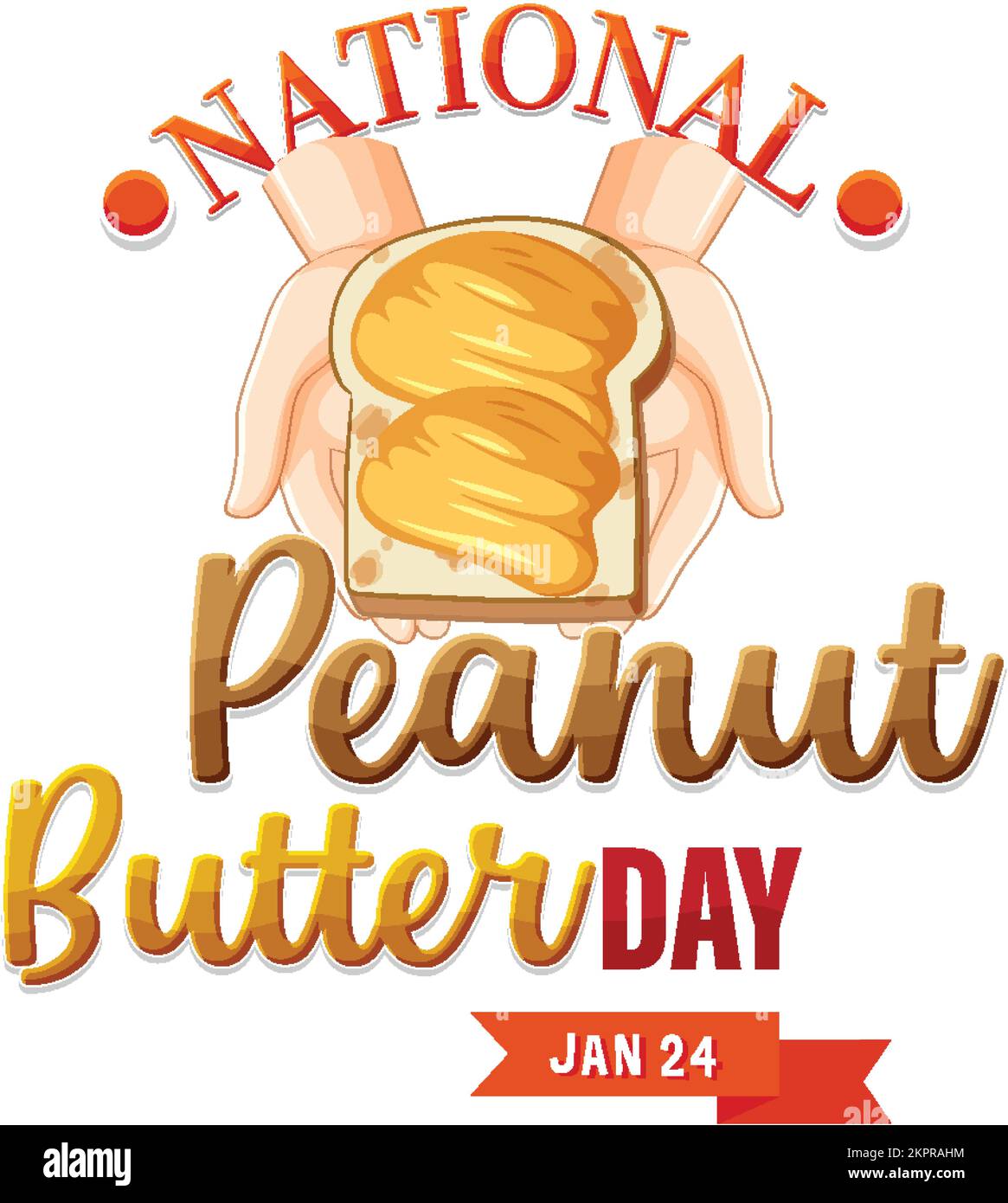 National Peanut Butter Day Banner Design illustration Stock Vector