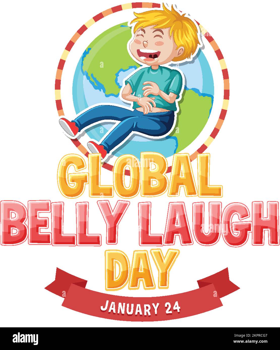 Global Belly Laugh Day Banner Design illustration Stock Vector Image