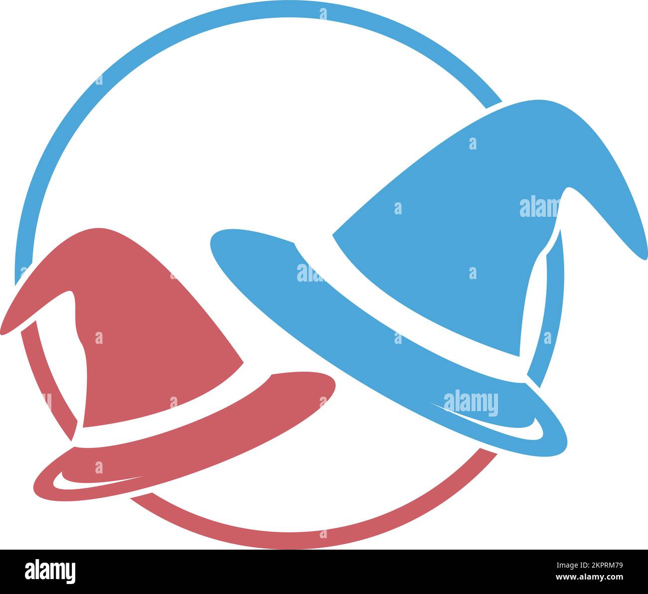 Witch, witch hat  logo icon design illustration Stock Vector