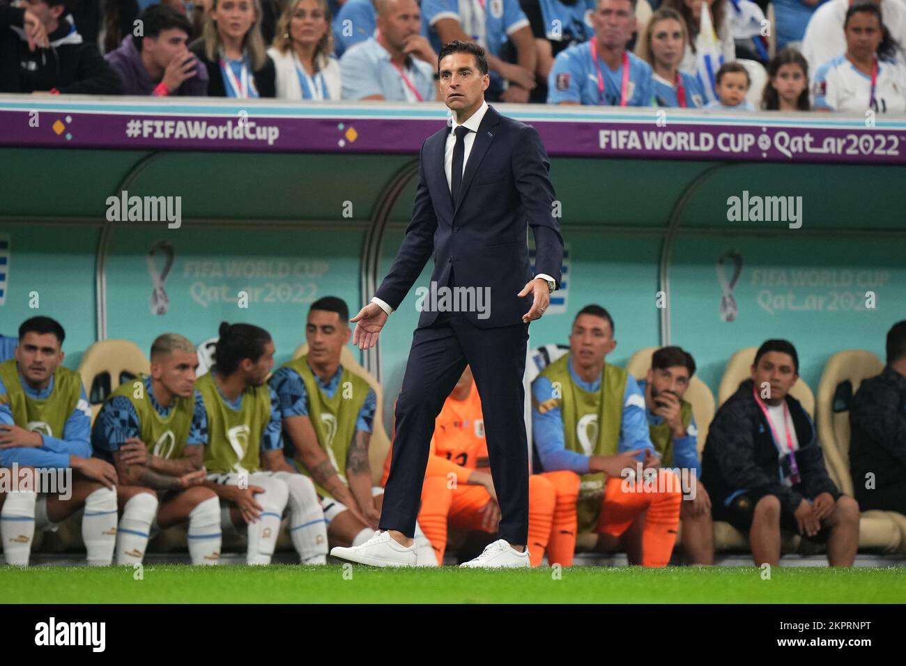 Uruguay head coach Diego Alonso during the FIFA World Cup Qatar 2022