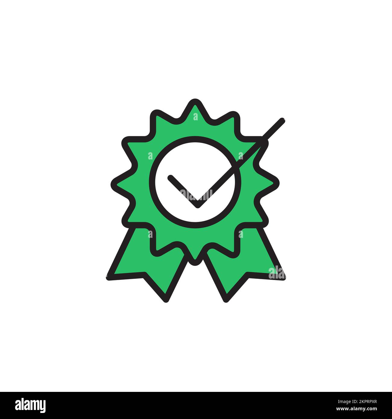 Approved icon on white background Stock Vector