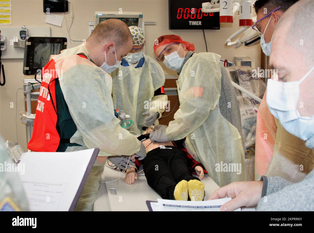Staff at Walter Reed National Military Medical Center simulate