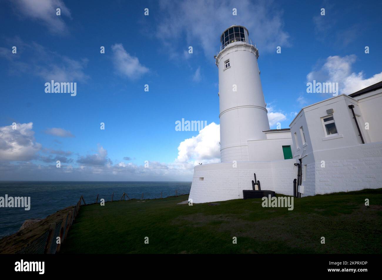 Padstow Cornwall UK 11 28 2022 Trevose Lighthouse 1847 built by Trinity House for vessels using the Bristol Channel Stock Photo