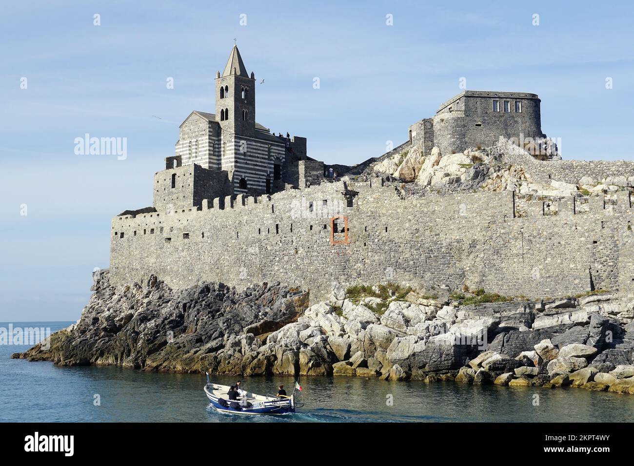 Chiesa di San Pietro, St. Peter's Church, Porto Venere, Cinque Terre, Liguria, Italy, Europe, UNESCO World Heritage Site Stock Photo