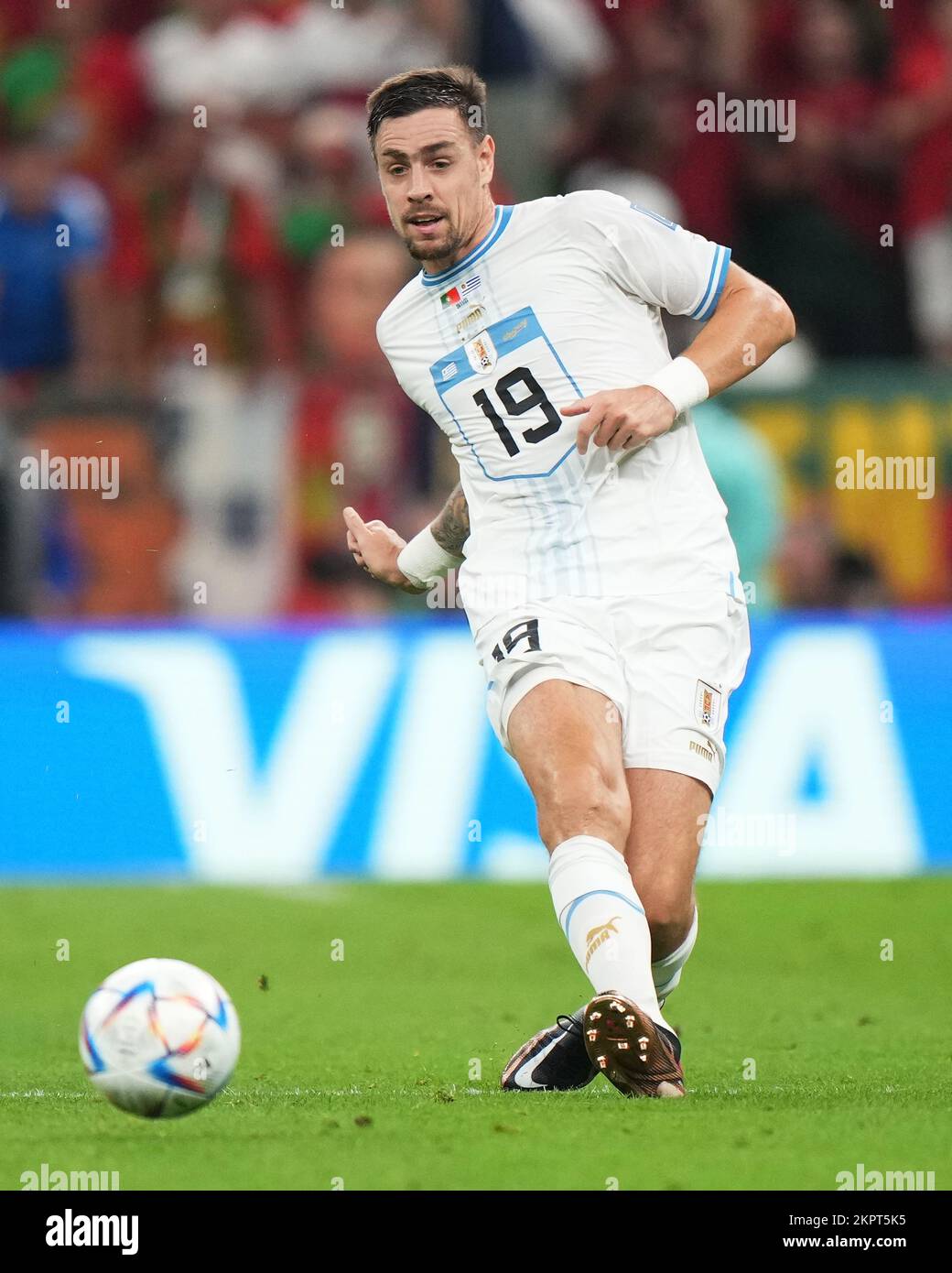 Sebastian Coates of Uruguay during the FIFA World Cup, Qatar. , . in Lusail, Qatar. (Photo by Bagu Blanco/PRESSIN) Credit: PRESSINPHOTO SPORTS AGENCY/Alamy Live News Stock Photo