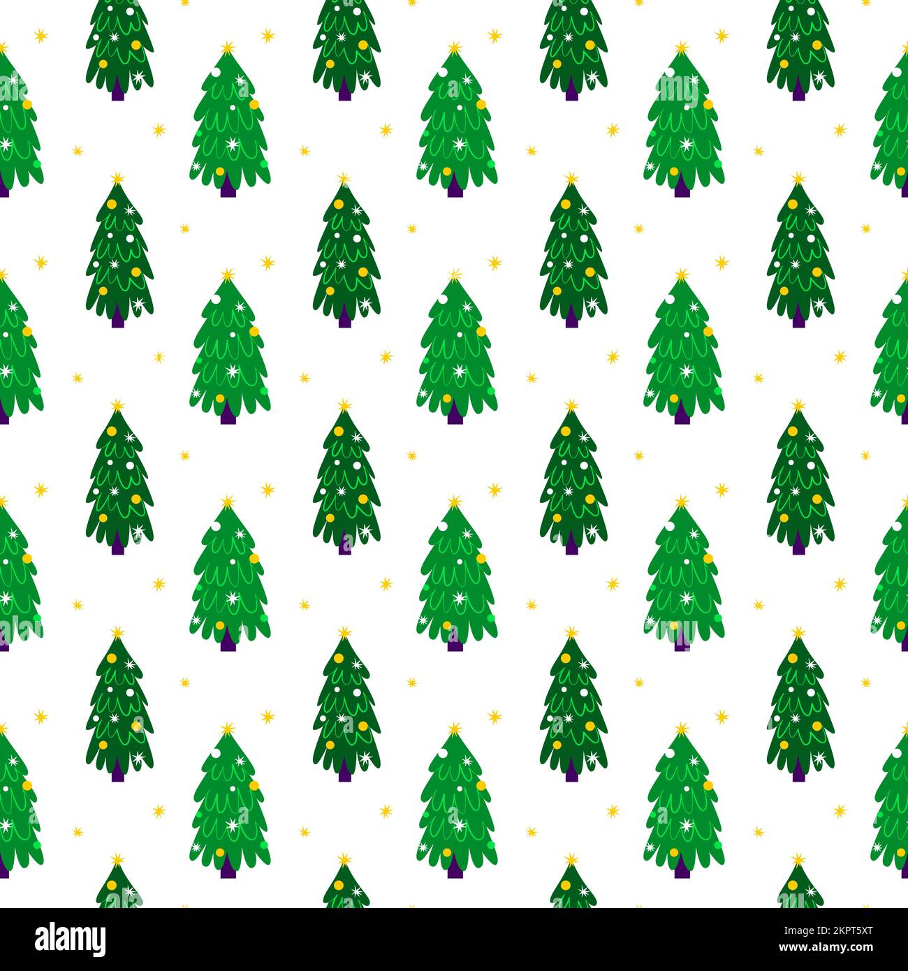 Green Christmas Tree Seamless Pattern Stock Vector Image & Art Alamy
