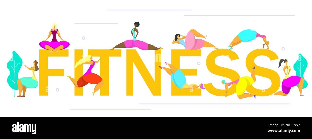 Aerobic Exercise Lettering Aerobic asana Stock Vector Images - Alamy