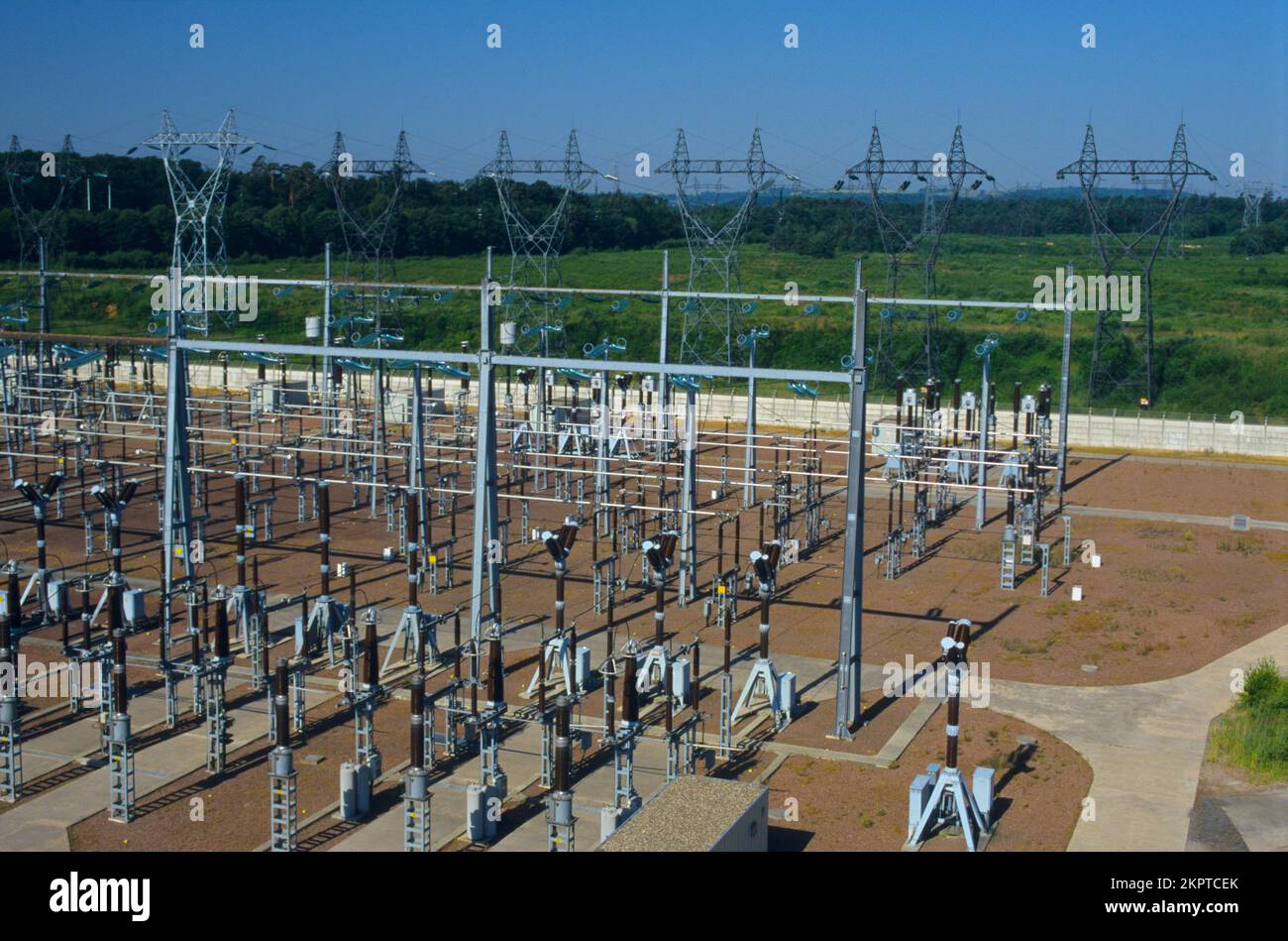 France, Moselle (57), Saint Avold, highvoltage substation of the RTE