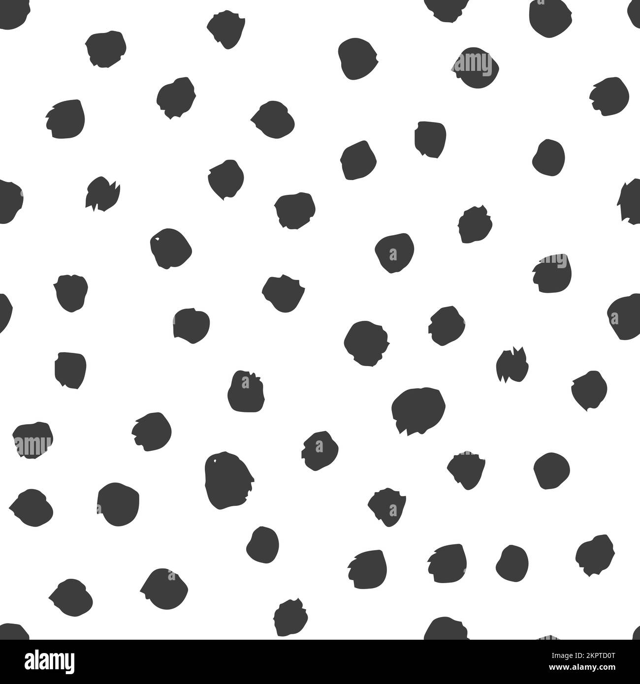 Abstract vector seamless pattern. Black dots texture background Stock ...