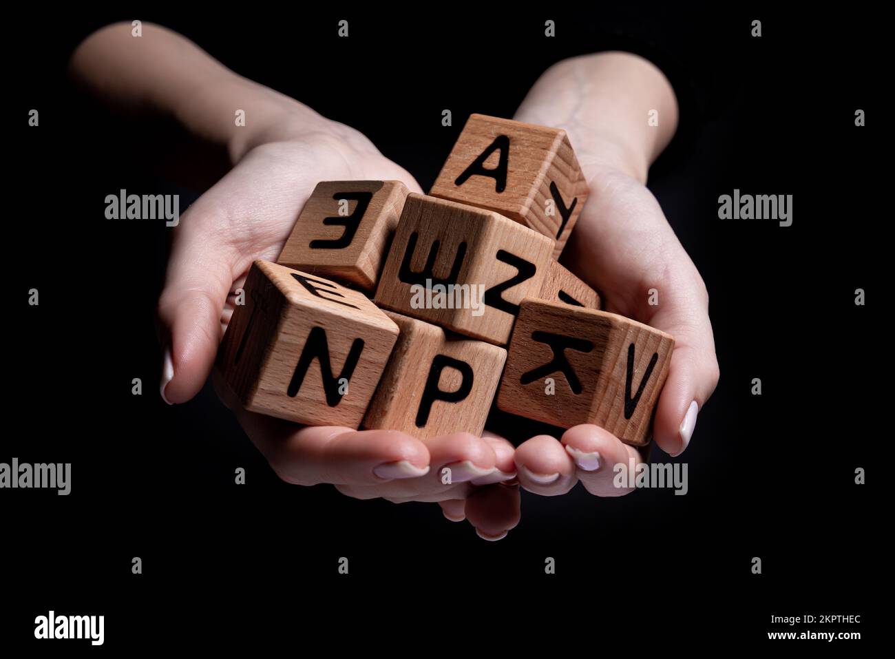 People holding word hands letters hi-res stock photography and images ...