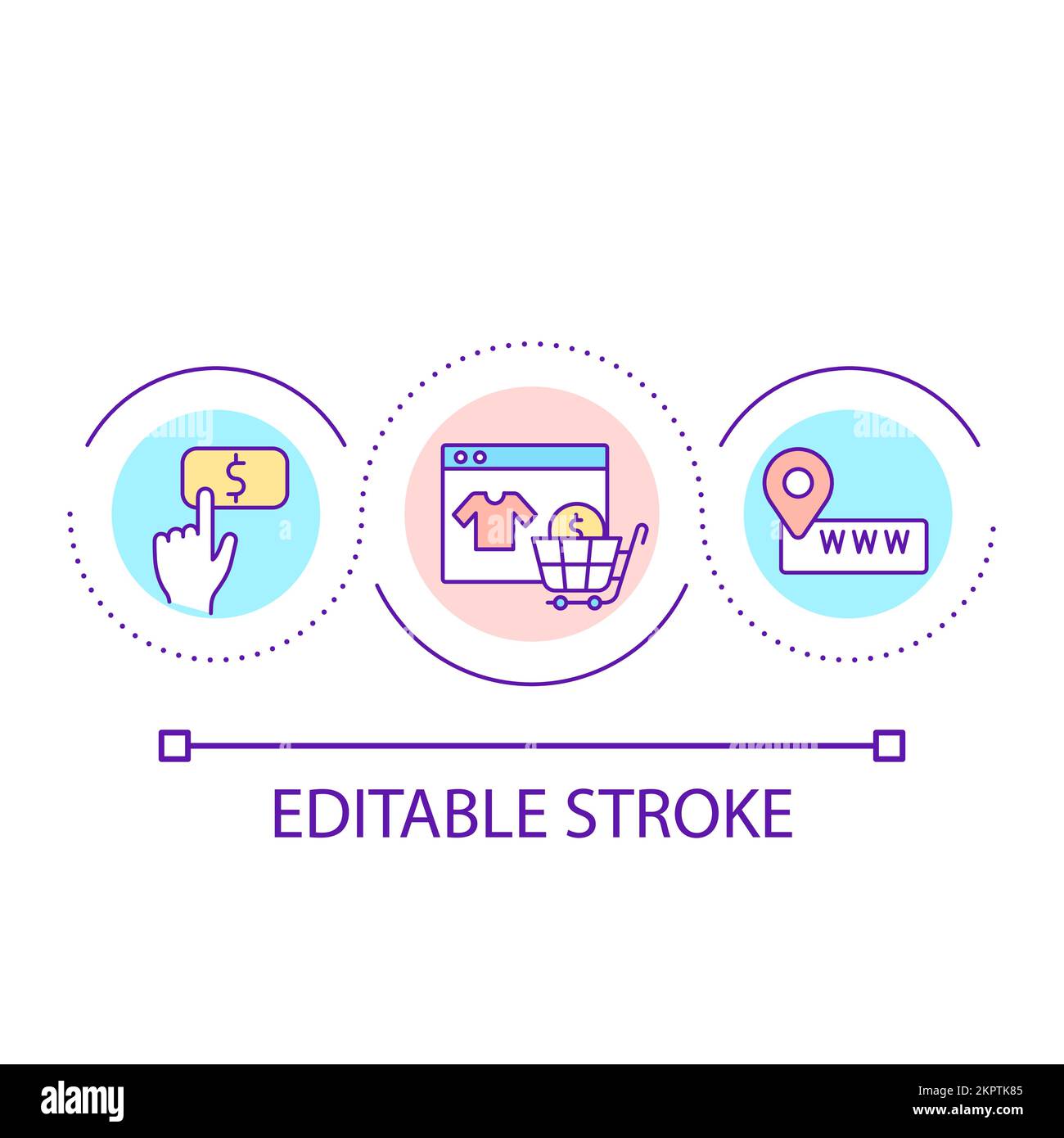 Buying through loop concept icon Stock Vector Image & Art Alamy