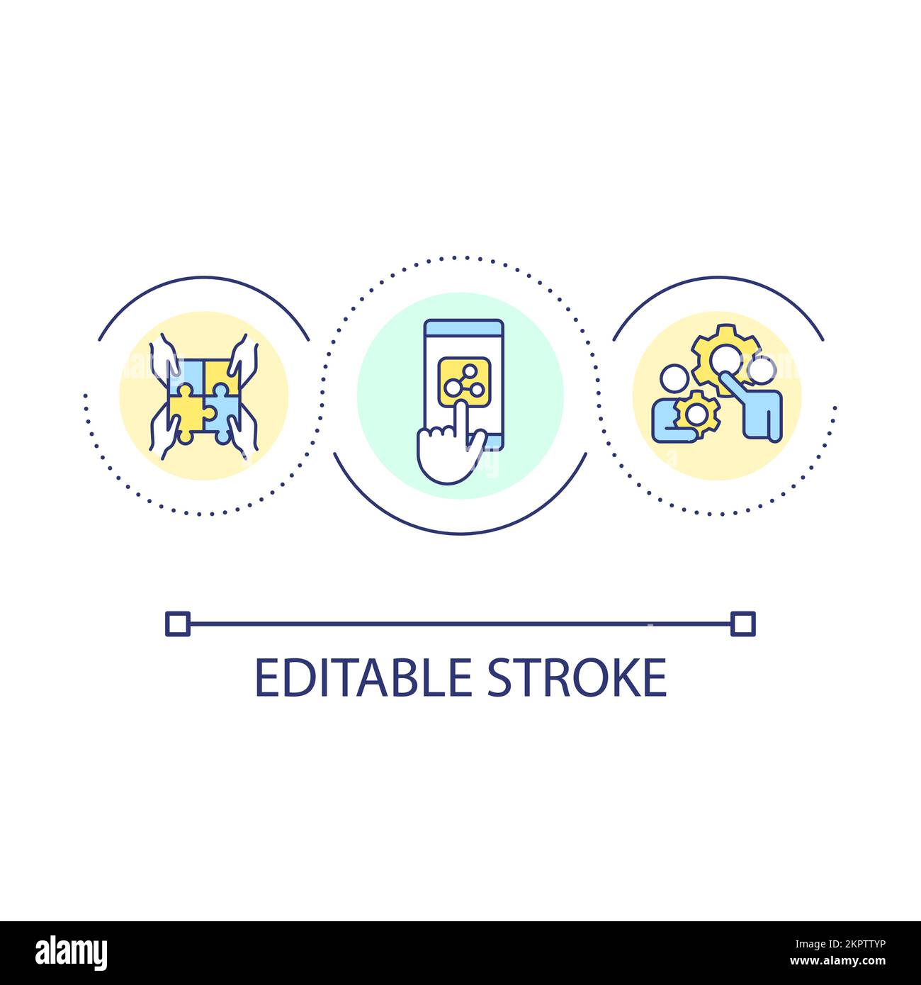 Software optimization loop concept icon Stock Vector