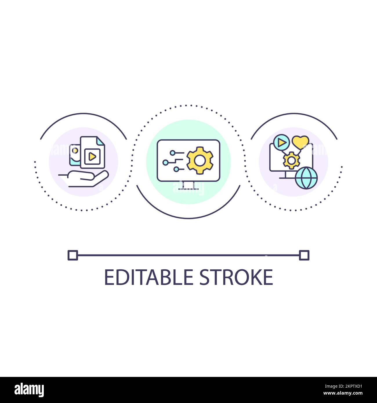 Sharing content loop concept icon Stock Vector