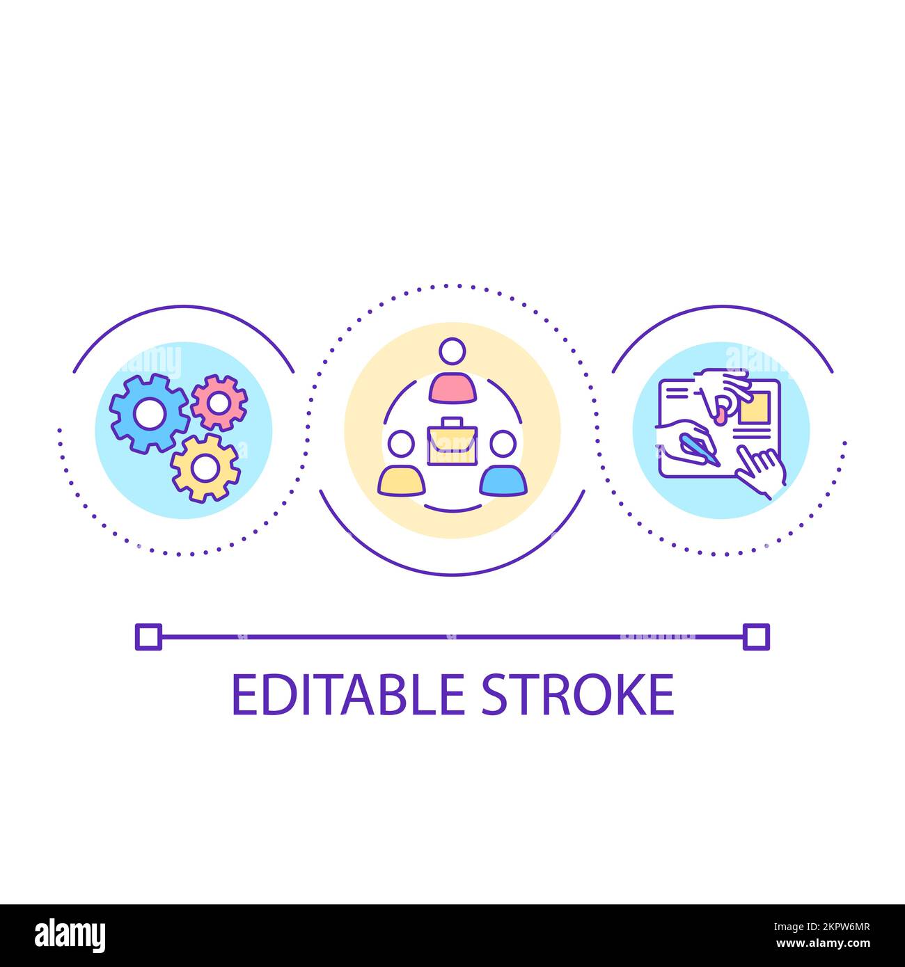 Organize work process loop concept icon Stock Vector Image & Art - Alamy