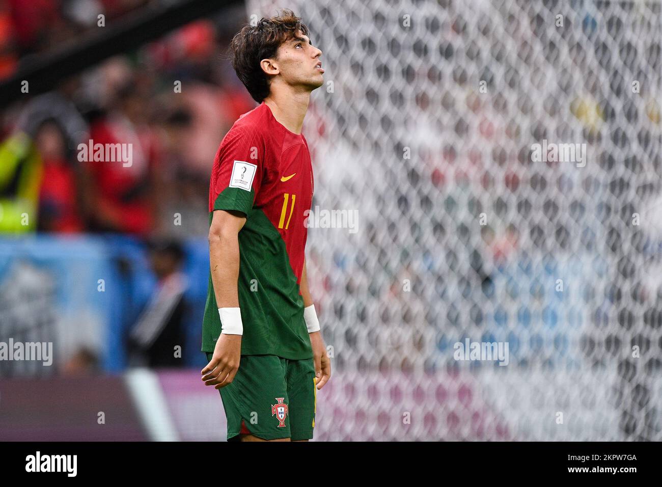 Lusail City, Qatar. 28th Nov, 2022. LUSAIL CITY, QATAR - NOVEMBER 28: Joao Felix of Portugal looks on during the Group H - FIFA World Cup Qatar 2022 match between Portugal and Uruguay at the Lusail Stadium on November 28, 2022 in Lusail City, Qatar (Photo by Pablo Morano/BSR Agency) Credit: BSR Agency/Alamy Live News Stock Photo