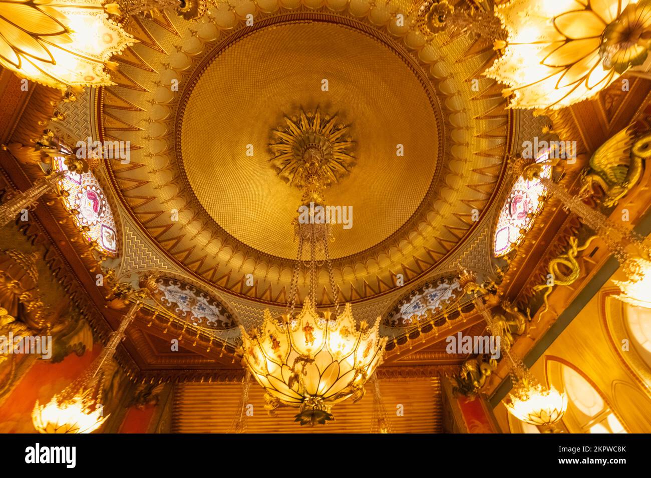 England, East Sussex, Brighton, The Royal Pavilion, The Music Room