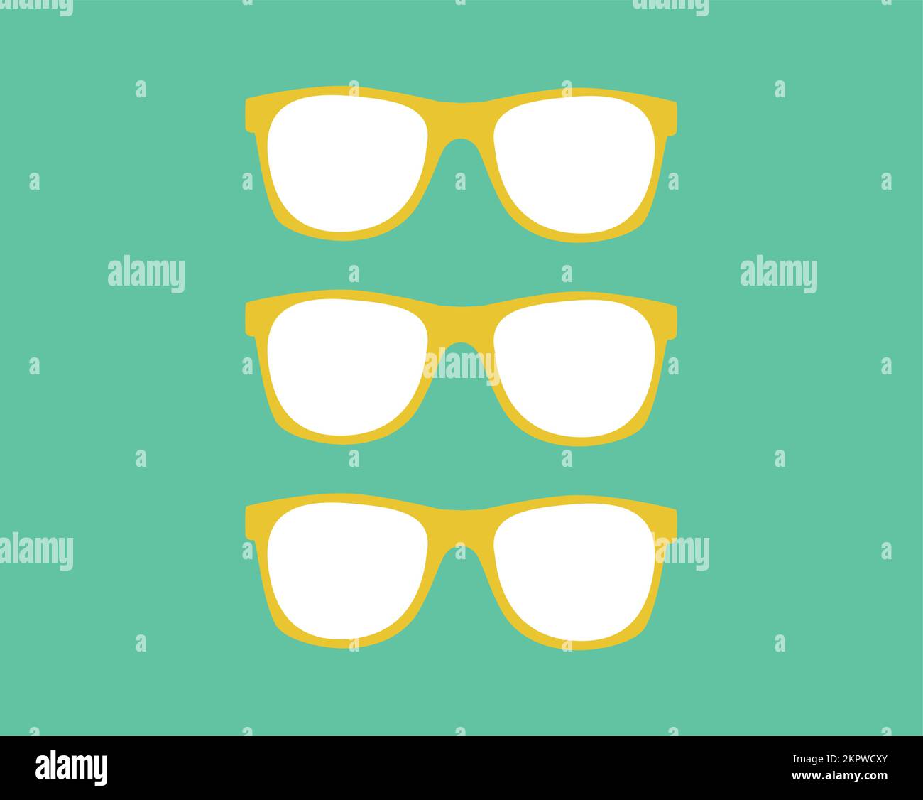 Realistic Vintage Sunglasses Isolated Vector Illustration Stock Vector