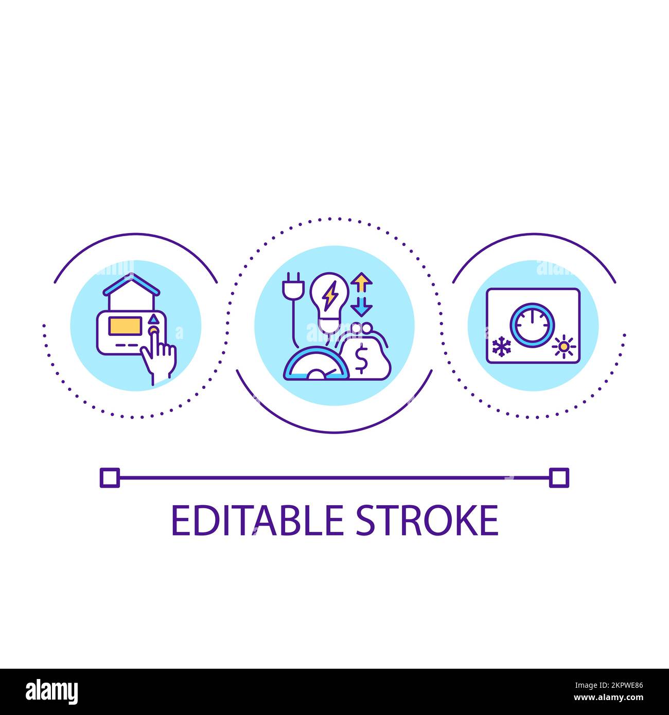 House climate management loop concept icon Stock Vector Image & Art - Alamy