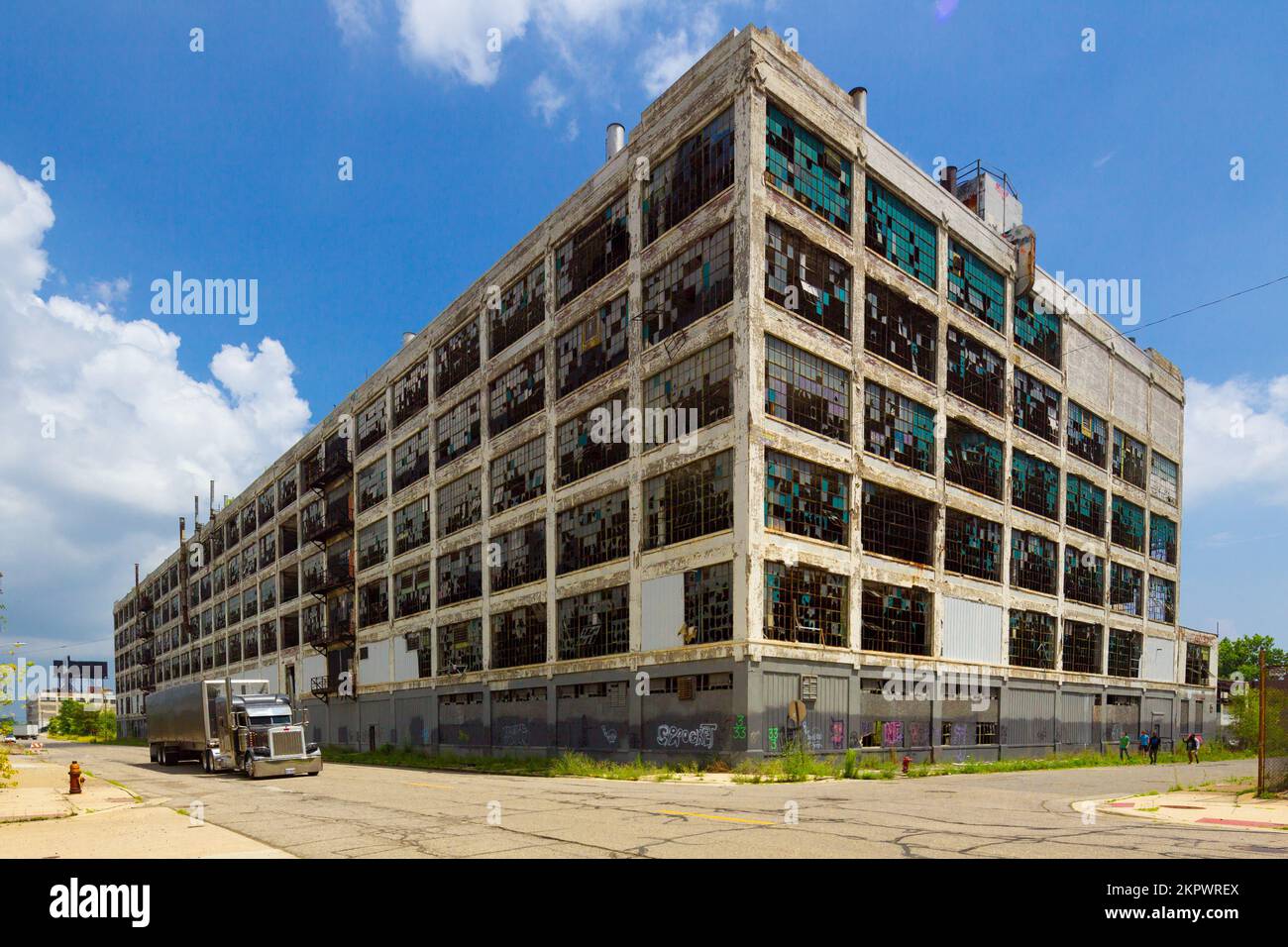 The abandoned Fisher Body Plant No. 21 in Detroit, Michigan, USA