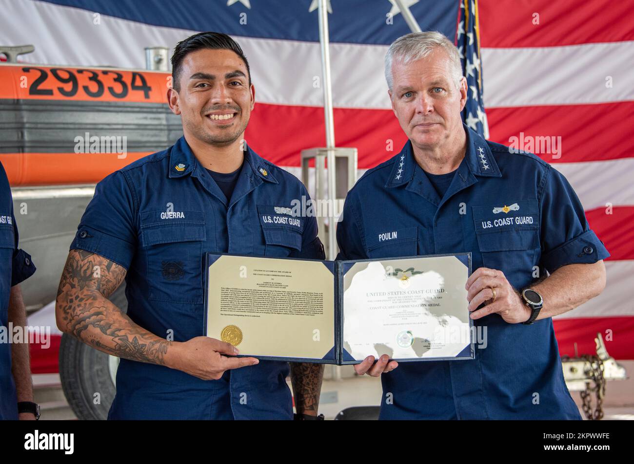 Coast Guard Petty Officer 2nd Class Jarrett Guerra, a boatswain’s mate