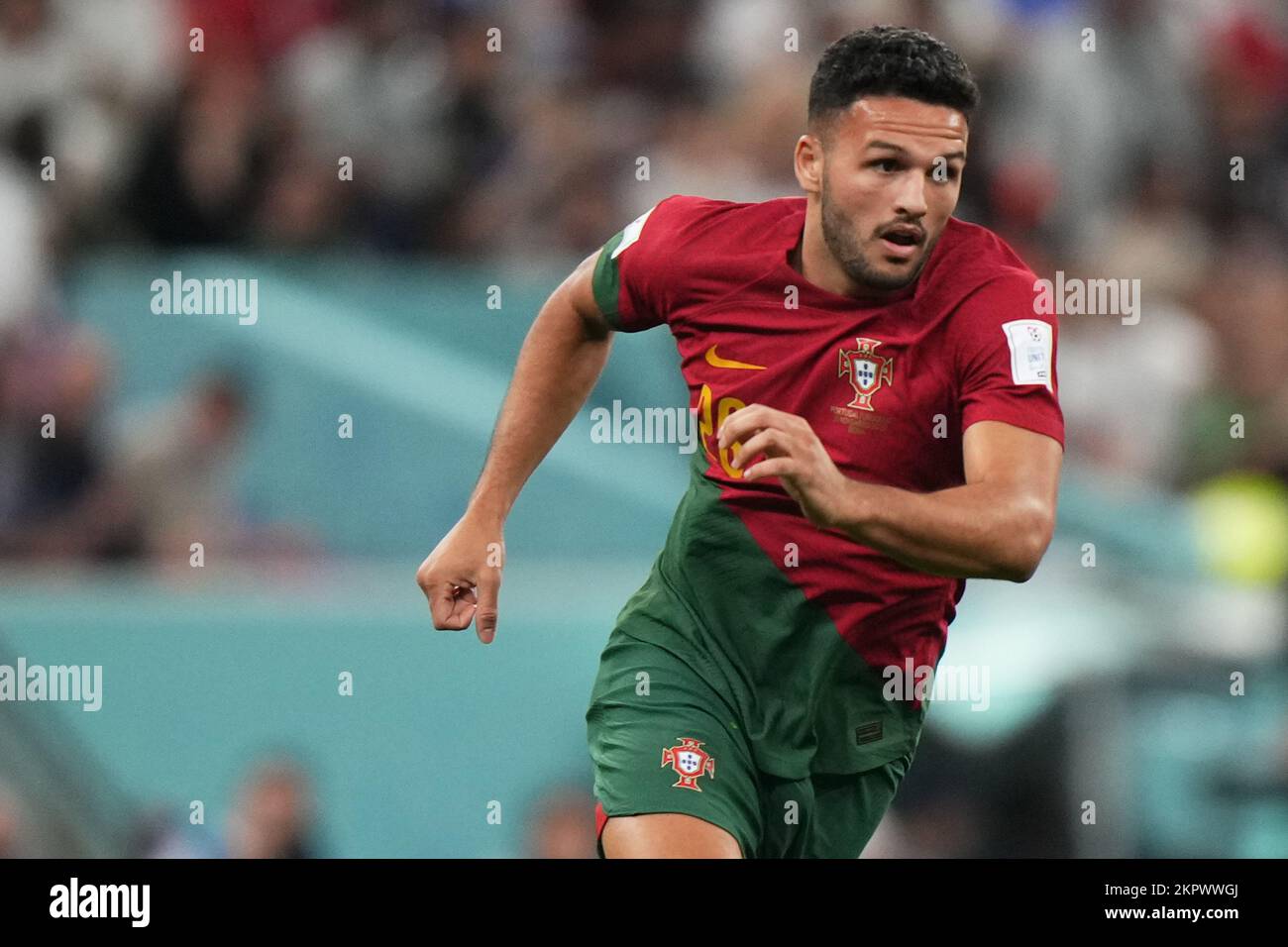Goncalo Ramos of Portugal during the FIFA World Cup, Qatar. , . in Lusail, Qatar. (Photo by Bagu Blanco/PRESSIN) Credit: PRESSINPHOTO SPORTS AGENCY/Alamy Live News Stock Photo
