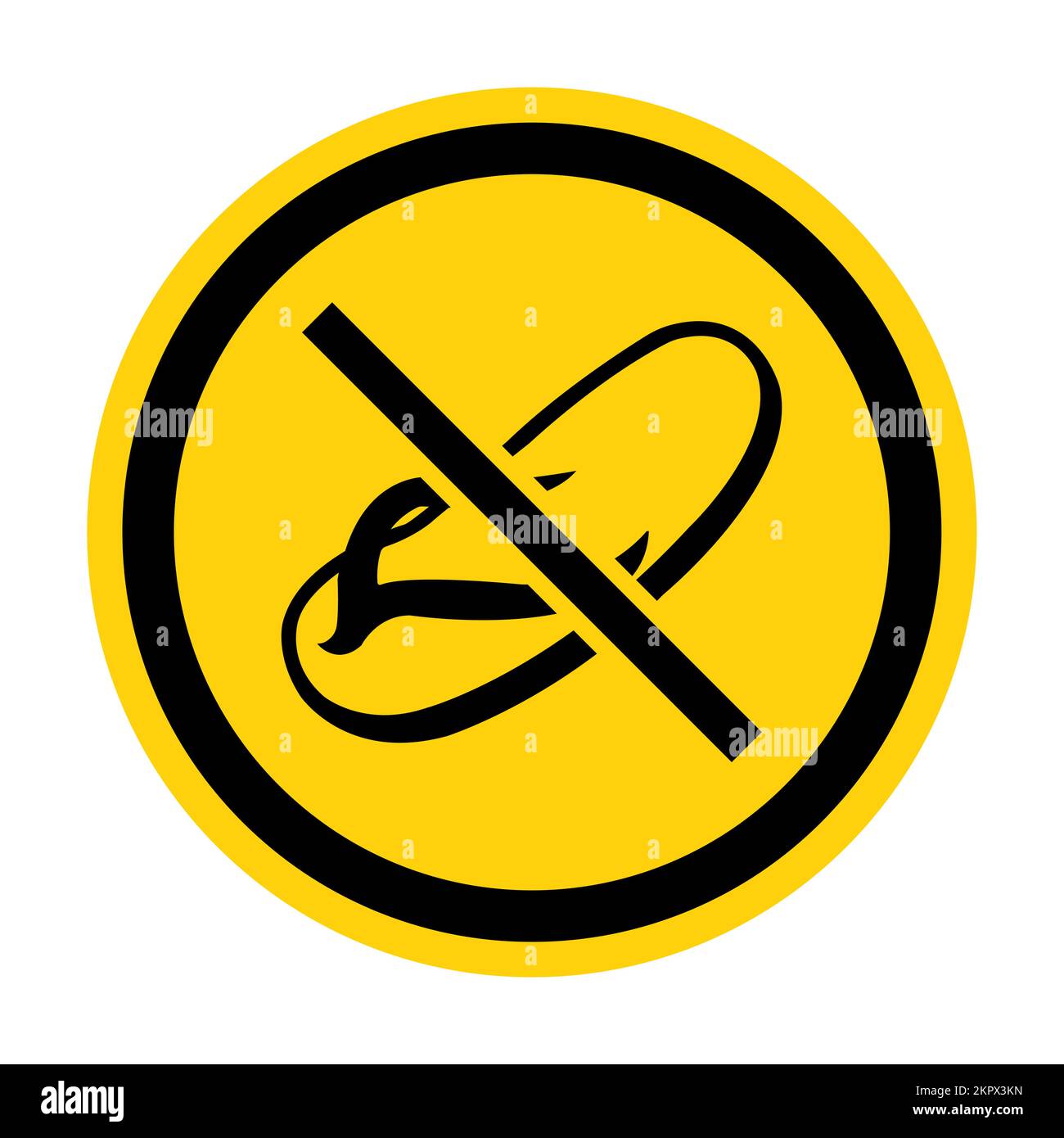 No Slipper On White Background Stock Vector