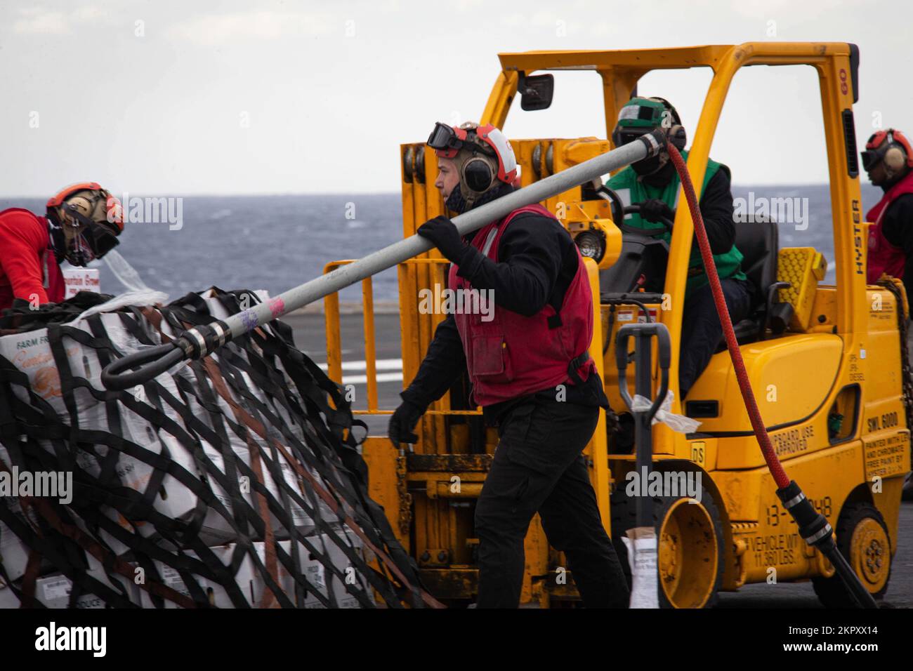 Sailors assigned to the first-in-class aircraft carrier USS Gerald R ...