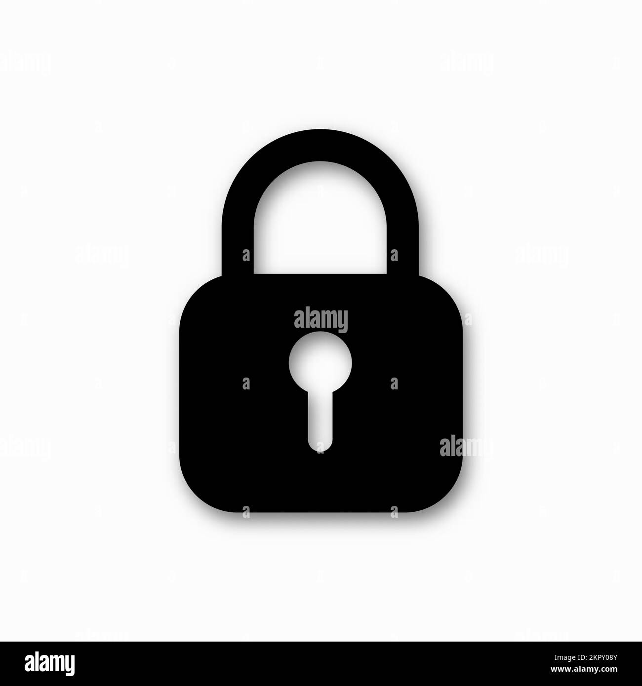 Padlock icon isolated on white background. Symbol sign lock. Vector ...