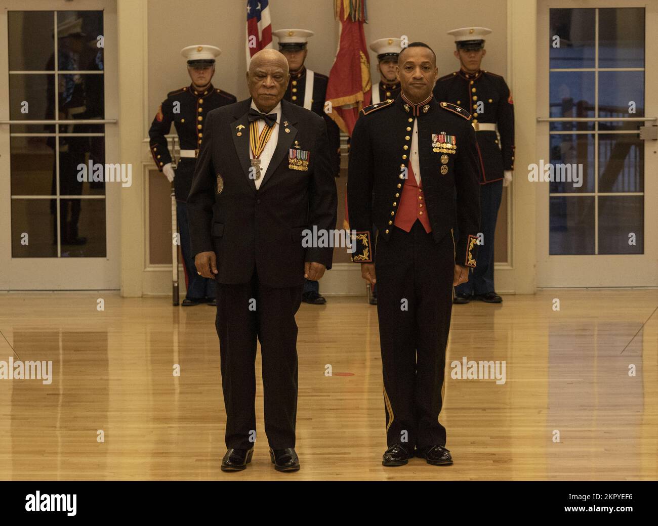 U.S. Marine Corps Brig. Gen. Calvert Worth Jr., the 2d Marine Division commanding general, and