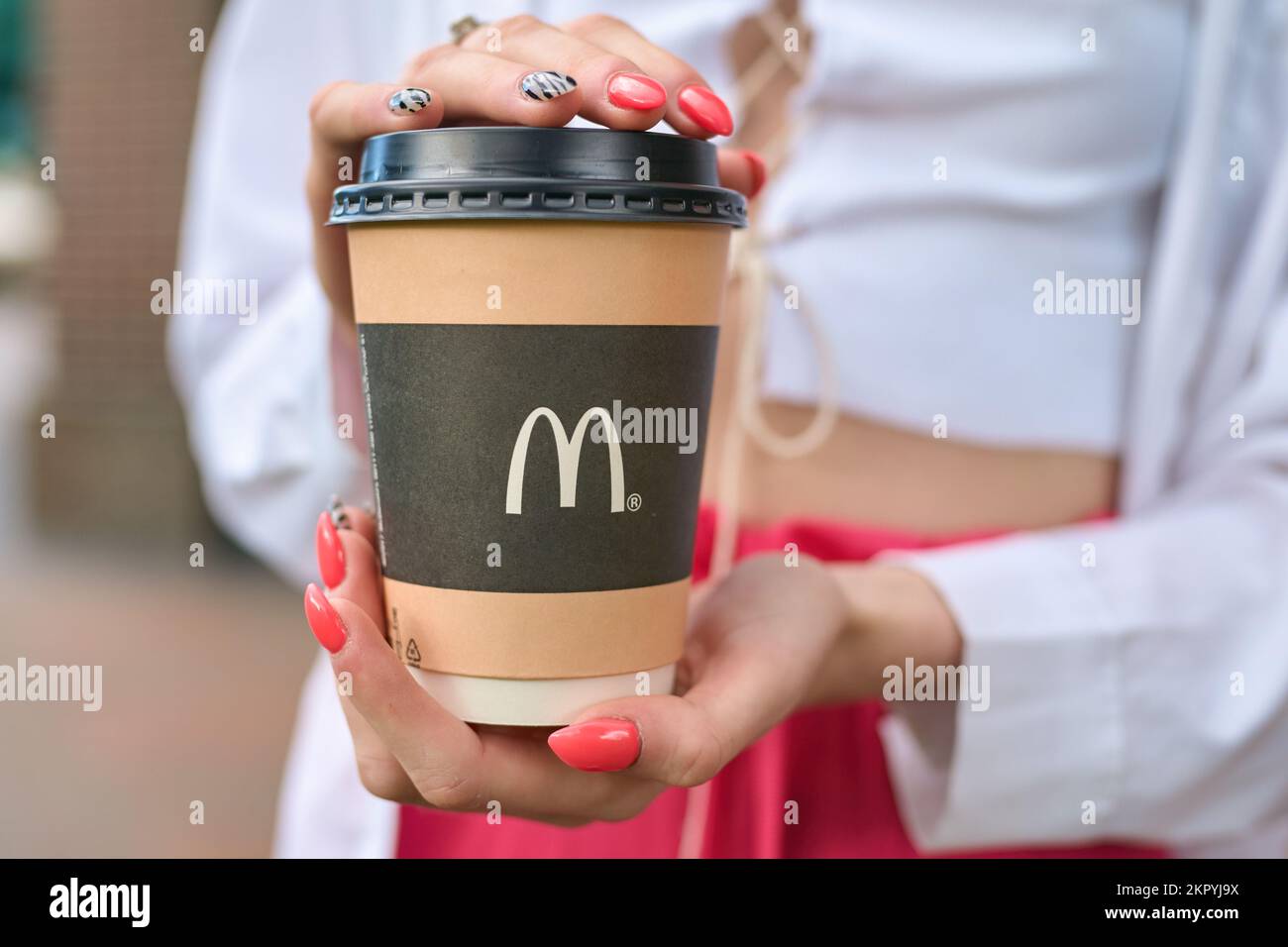 KALININGRAD, RUSSIA - CIRCA JULY, 2022: close up shot of the Golden ...