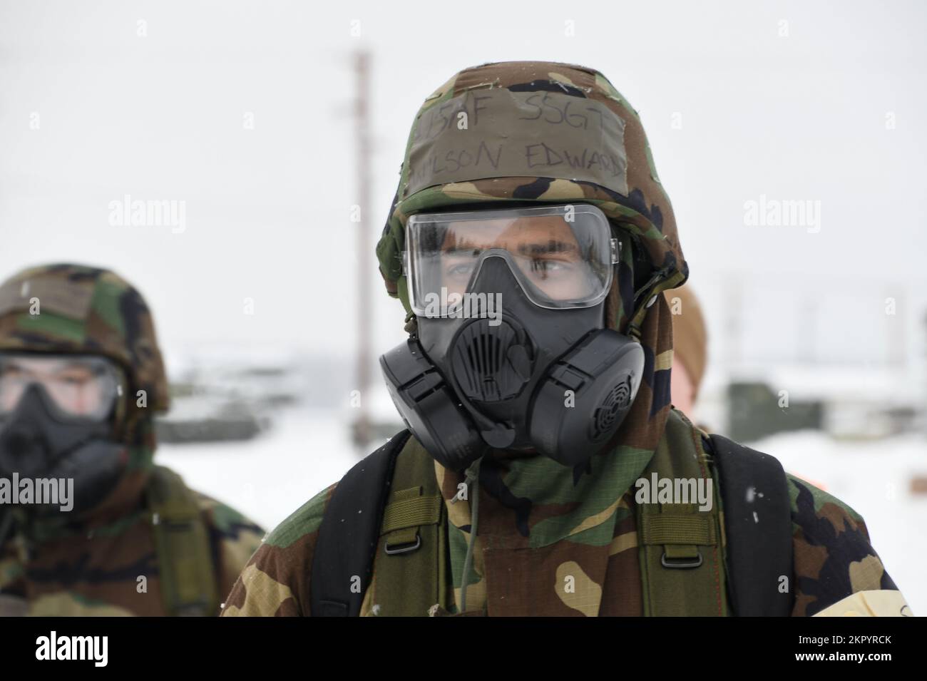 Staff Sgt. Edward Wilson of the 168th Vehicle Maintenance conducts a