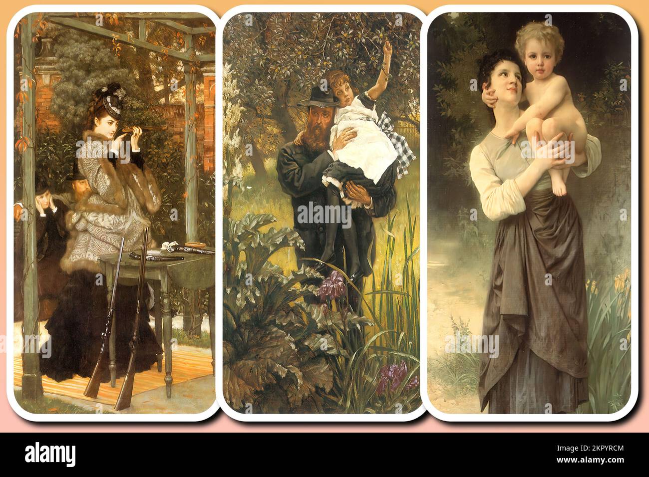 (Victorian Art) A collection of beautiful Victorian paintings Stock Photo
