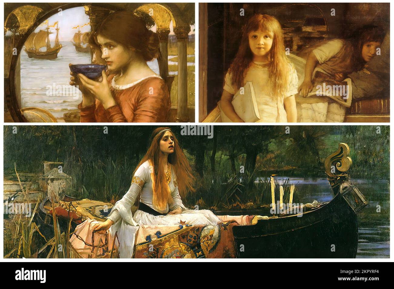 (Victorian Art) A collection of beautiful Victorian paintings Stock