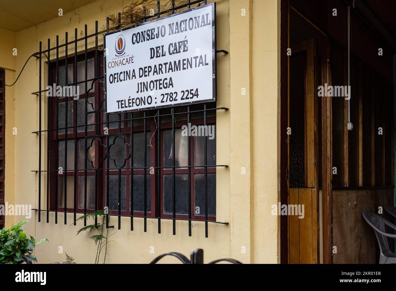 Jinotega office of the Nicaraguan  National Coffee Council, CONACAFE Stock Photo