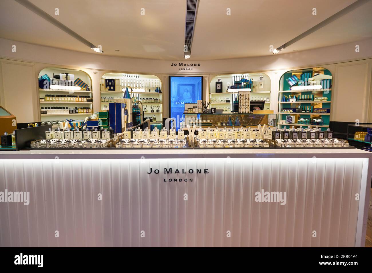 HONG KONG CIRCA DECEMBER, 2019 Jo Malone products on display at Harbour City in Hong Kong
