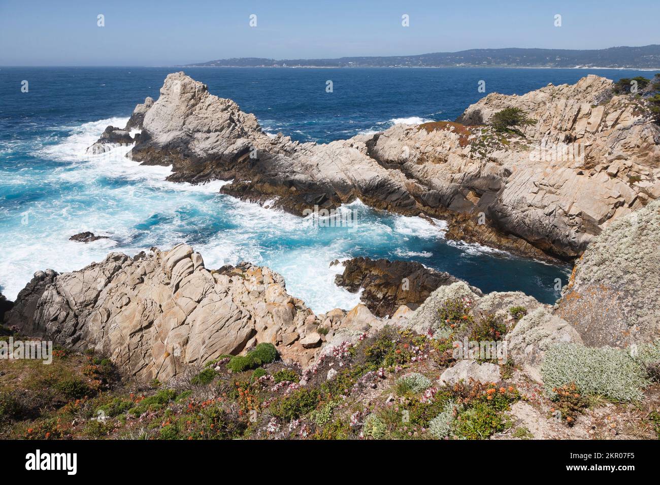North Point on Pinnacle Cove, Point Lobos State Natural Reserve, Carmel-By-The-Sea, California, USA Stock Photo