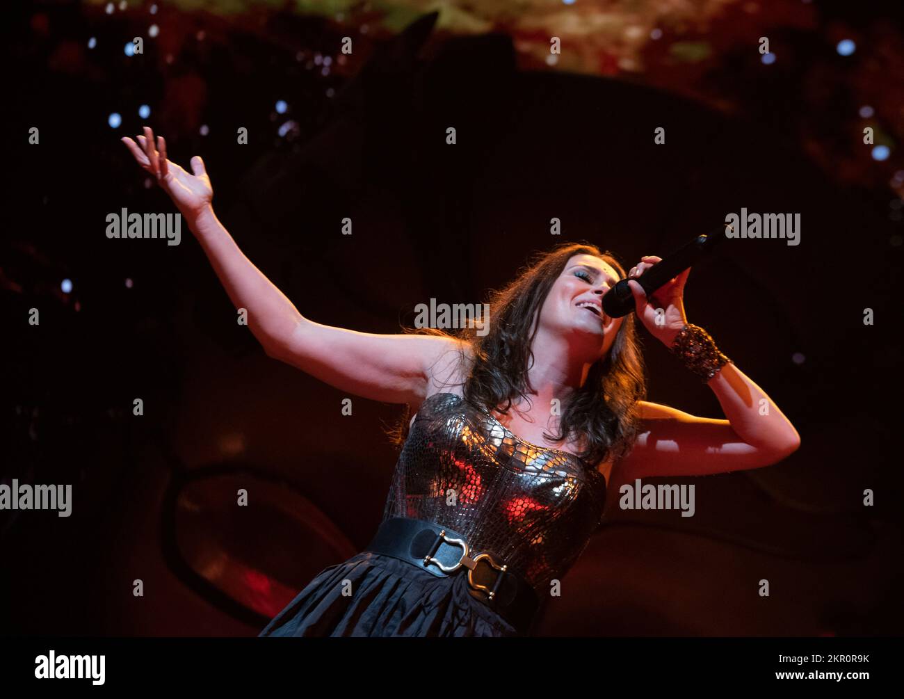 Within Temptation (Sharon den Adel) live in concert on the Worlds Collide Tour at Birmingham Utilita Arena, November 15th, 2022 Stock Photo