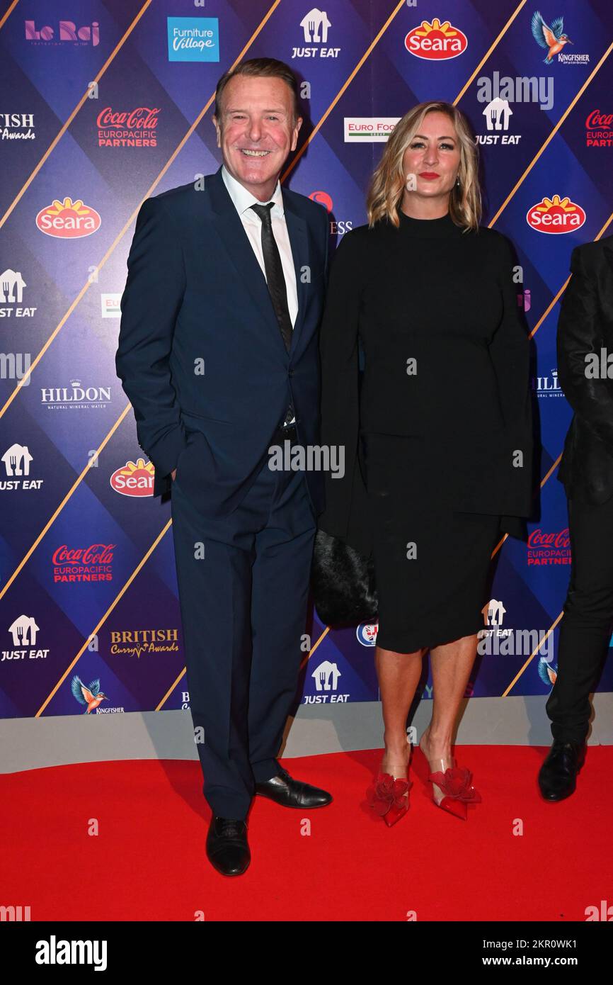 London, UK 28th November 2022 Phil Tufnell and Dawn Brown at The