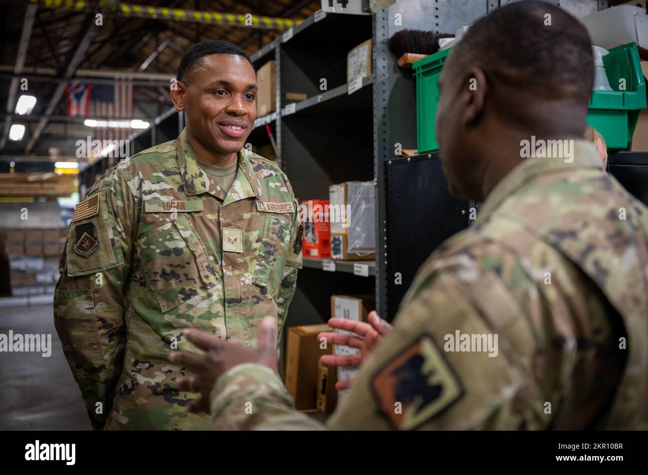 U.S. Air Force Chief Master Sgt. Maurice L. Williams, right, command ...