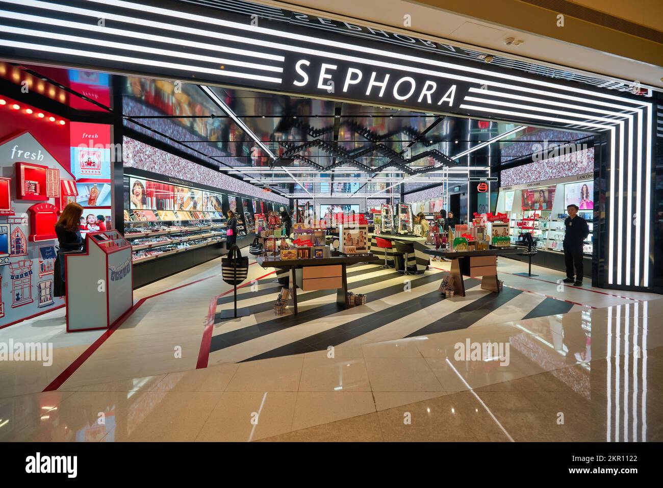 HONG KONG CIRCA DECEMBER, 2019 entrance to Sephora Hong Kong's new