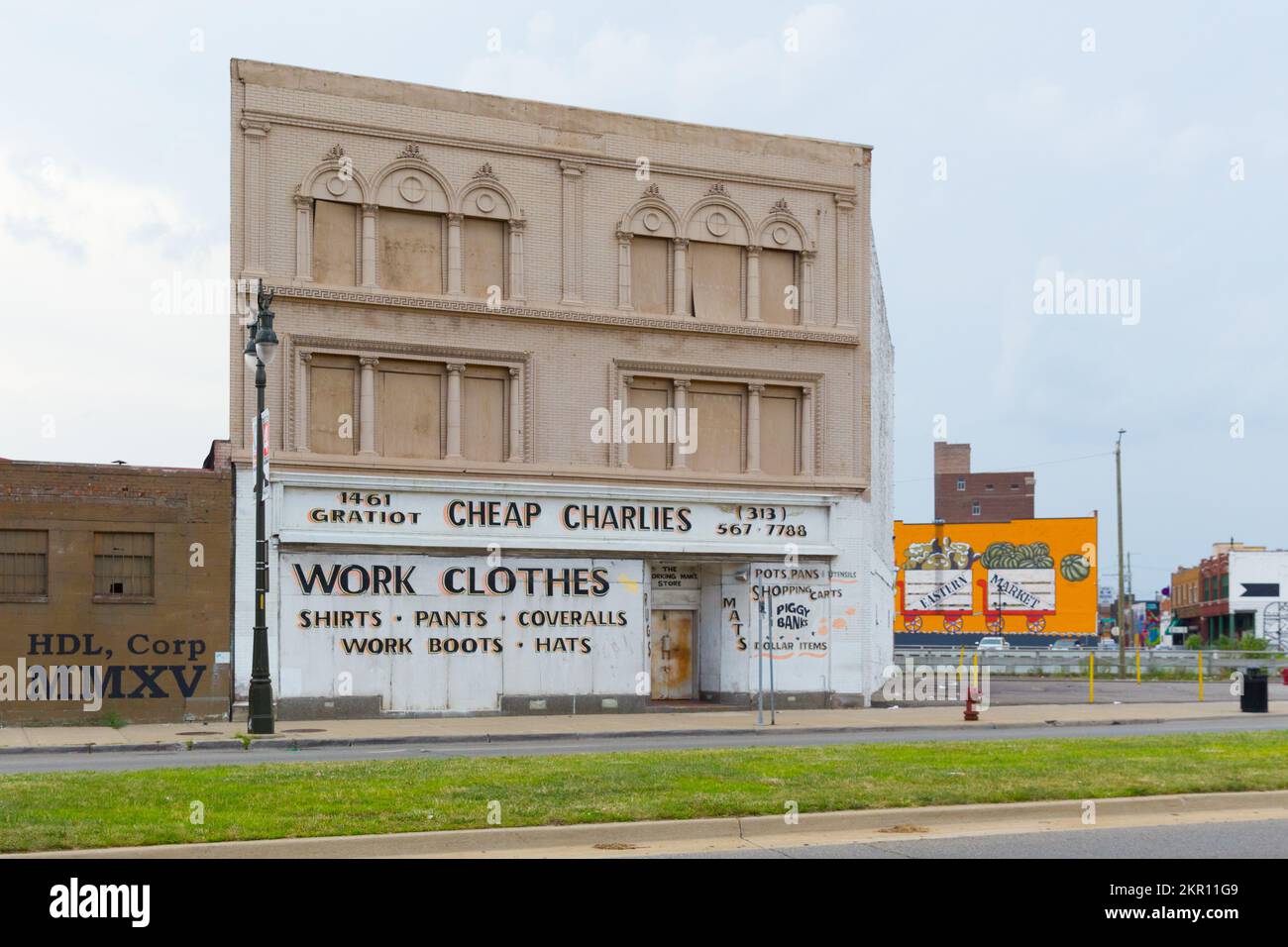 The Cheap Charlie's blue collar workwear store on Gratiot Avenue in