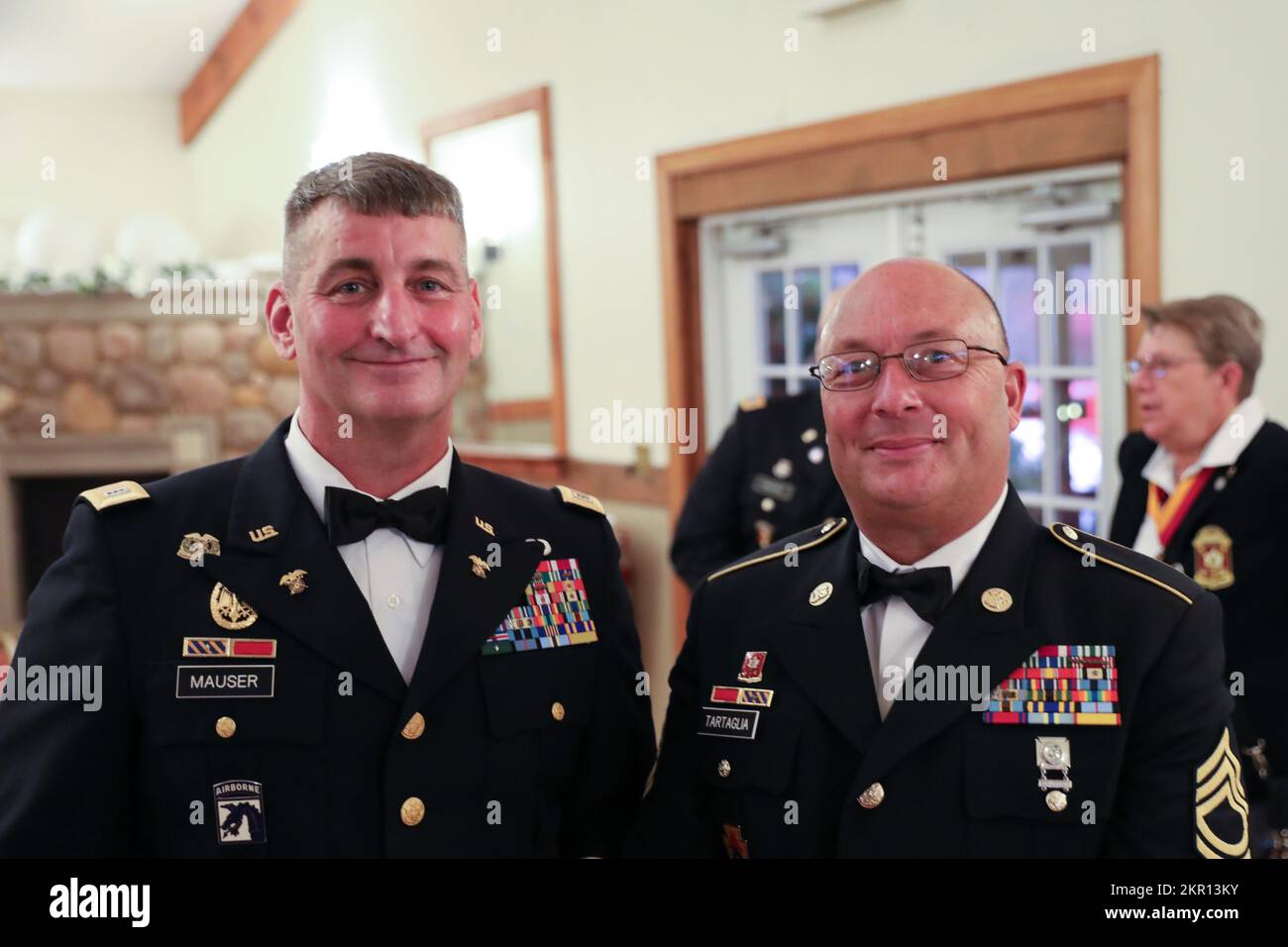 Past and present Soldiers attend the 213th Regional Support Group's