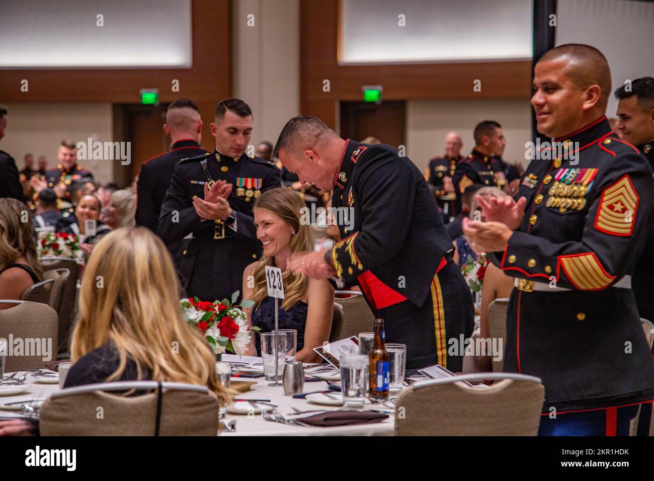 U.S. Marines and guests with Marine Corps Recruit Depot San Diego