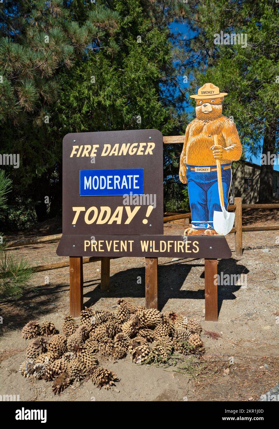 California, Smokey the Bear, forest fire prevention sign Stock Photo