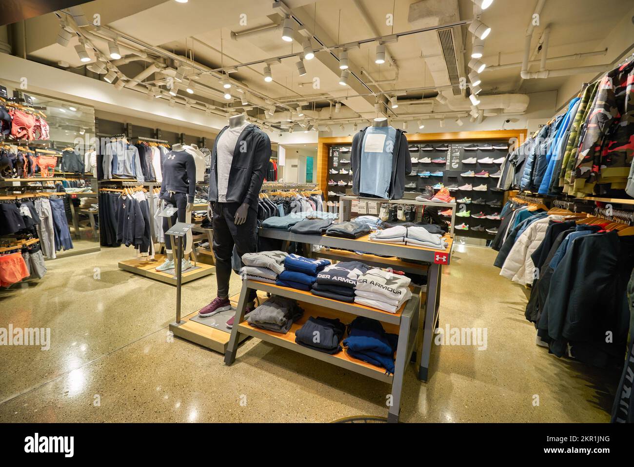 HONG KONG - CIRCA DECEMBER, 2019: interior shot of Under Armour store at  New Town Plaza shopping mall in the town centre of Sha Tin Stock Photo -  Alamy