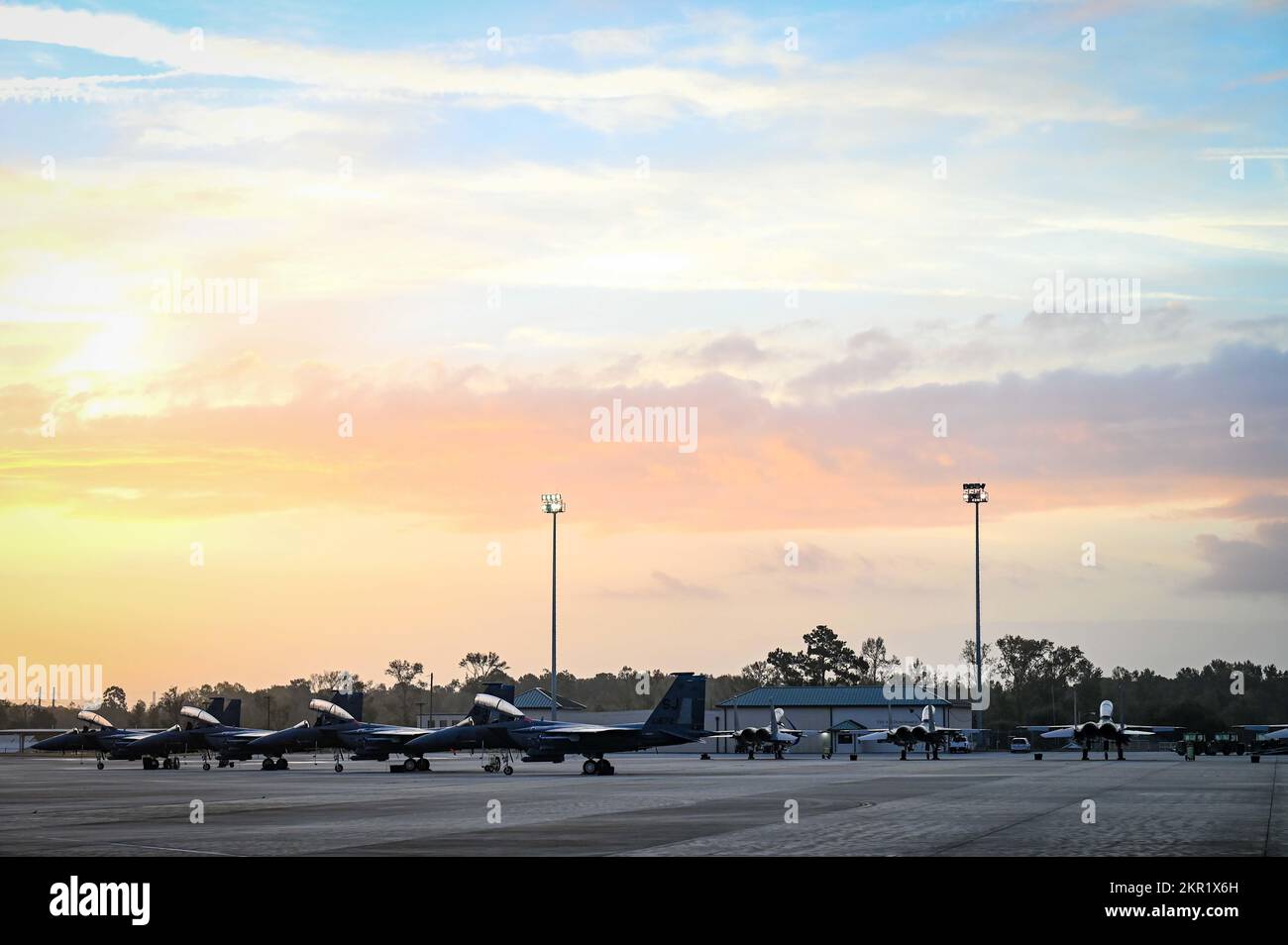 Multiple U.S. Air Force F15E Strike Eagles from Seymour Johnson Air Force Base, North Carolina