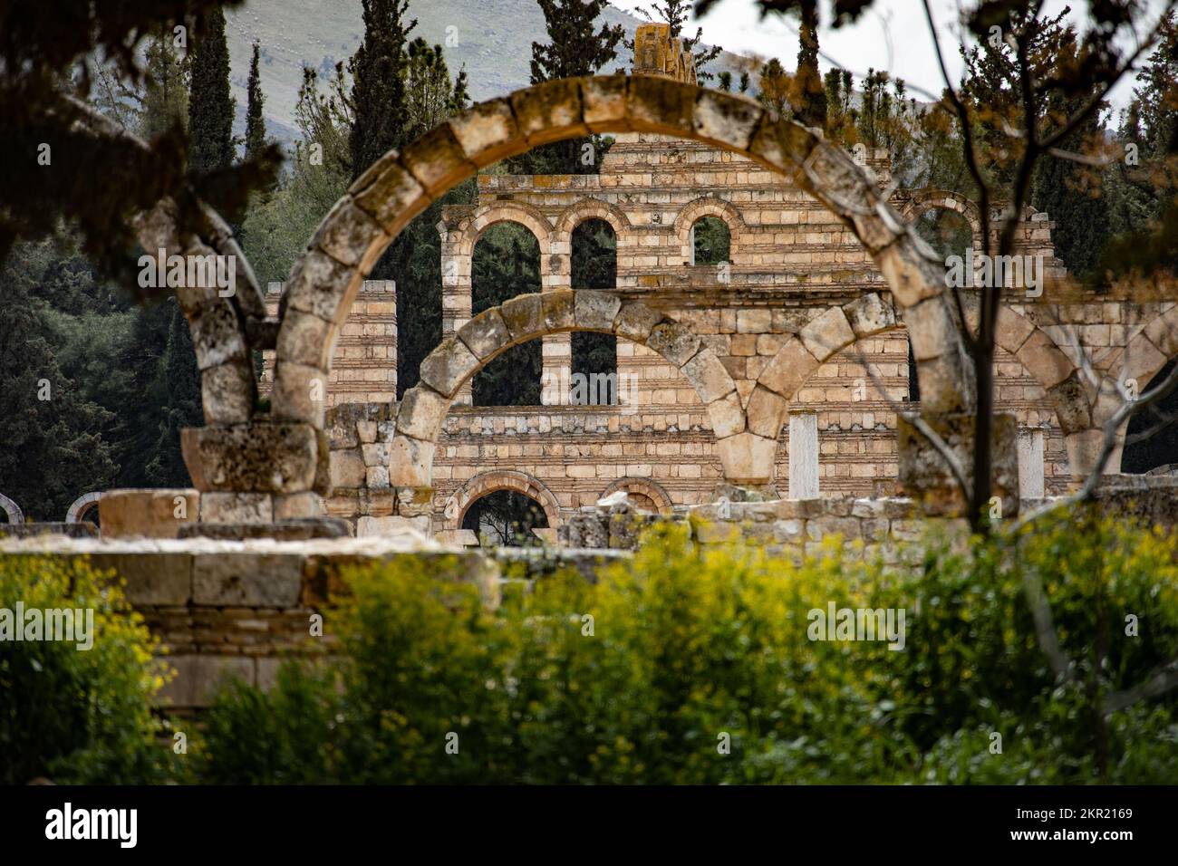 Anjar Citadel, Aanjar, Lebanon Stock Photo