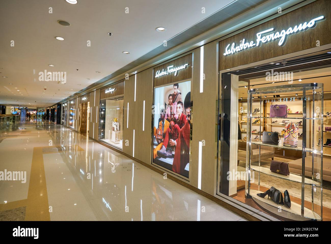 HONG KONG - CIRCA DECEMBER, 2019: Salvatore Ferragamo storefront at ...