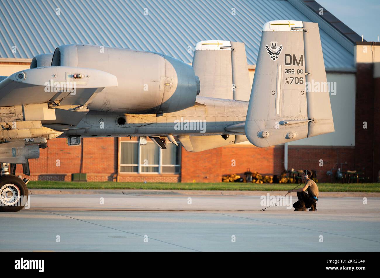 An Airman assigned to the 354th Figher Generation Squadron performs ...